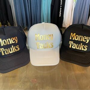 Money talks hats navy/gold,white/gild,black/gold